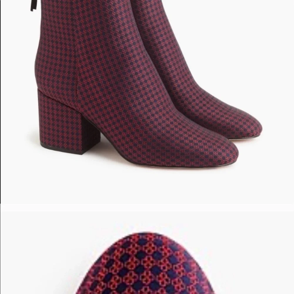 J.crew Silk tie print Sadie Boots - Picture 2 of 4